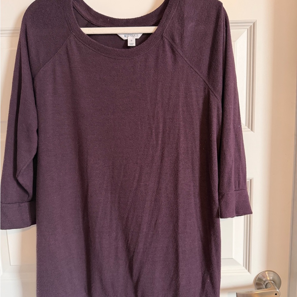 Market & Spruce Long Sleeve Top in Deep Purple